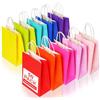 Gucass 50 Pezzi Grandi Sacchetti Carta con Manici, Colore Borse Carta Kraft Sacchetti da Regalo Carta, 26x12x33cm, Shopper in Kraft Carta Borsa Regalo, per Feste Compleanno Natale Matrimoni Shopping