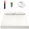 SUFJIO grounding Sheets King - Lenzuolo con angoli per letto king size, 90% cotone biologico+10% pura fibra d'argento, con messa a terra e cavo di messa a terra, sollievo dal dolore e aiuta a dormire
