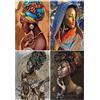 DCIDBEI 4 Pezzi Diamond Painting Donna Africana 30x40 cm Quadri Africani Quadro Donna Africana Diamond Painting Bianco e Nero Africa Quadri Diamond Africani 5D Diamond Painting Kit Completo Africa