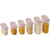 Exclusive S.R.L. Set 6 Contenitori Ermetici Porta Cereali e Porta Oggetti per Cucina - 2 x 1.4L + 2 x 2.0L + 2 x 2.9L - Contenitori Salvaspazio con Coperchio Dosatore - Ideali per Pasta, Riso, Cereali e Legumi (Rosa)