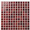 Alwayspon Piastrelle adesive da parete in vinile 3D a mosaico, 25,4 x 25,4 cm, impermeabili, autoadesive, paraspruzzi, per cucina, bagno, parete, rosso, retrò, 10 pezzi