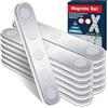 BKSAI 12Pz Magnete Potente Adesivo Magneti al Neodimio N40 Infrangibili | 58x10x2mm Adesivo Piatto Magnetico Striscia per Lavagna Bianca, Decorazione, Frigorifero Cucina e Casa Componenti Fissi