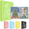 MUFEKUM Diamond Painting Album, Cartellina A3 con 60 buste trasparenti, libro per immagini di pittura con diamanti, accessori (verde)
