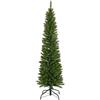 GIODICART Peak Tree Albero di Natale Slim Realistico, Artificiale in PVC, Base in Metallo, Apertura ad Ombrello (Altezza 210 cm, 523 rami, diametro max 58 cm)