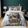 ZZXHG Set Copripiumino Una Piazza e Mezza Ragazzo Bulldog Grigio Copripiumini 200x200 in Microfibra per Bambini Adulti, Set di Biancheria da Letto Matrimoniale con Cerniera 2 Federe 50x80 cm