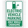 Generic Electric Vehicle Parking While Charging Targa In Metallo Creativo Targhe Di Latta Stampa Placca Murale Per Camera Ristorante Patio M