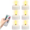 SKIKHN Candele LED Ricaricabili, 6 Pezzi Tea Light Candele LED, Dimmerabili Candele LEDs Ricaricabile USB con Telecomando e Timer, Batteria USB Ricaricabili, per Halloween, Casa e Altre Occasioni