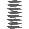 vidaXL Ripiani per Libreria 8pz Grigio Lucido 40x40x1,5cm Multistrato
