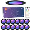 DUSKTEC Faretti LED da Incasso per Cartongesso RGB Alexa Foro 100mm 12 Pezzi