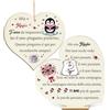 HZBLAZ Moglie Regali Compleanno Segno in Legno Decorazione Appesa Set 2 Pezzi Mia Donna Natale Targhe Cuore Coniuge Famiglia San Valentino Anniversario di Matrimonio Grazie Ti Amo Apprezzo Souvenir
