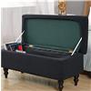 XGANGM Fodera Pouf Poggiapiedi Rettangolare con Coperchio Copri Pouf Rettangolare Elasticizzato Apribile Copri Ottomano Copertura Cassapanca Contenitore Fodera Panca Pieghevole,Nero,1large