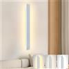ZTWLEED 22W Lunga Applique da Parete LED Interno,3 Temperature di Colore | Lampada da Parete Moderna in Acrilico 110-240V,3000K/4000K/6000K per Camera da Letto Soggiorno Corridoio Scala,Bianco 60CM