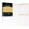 Elan Tela per Dipingere 50x70 cm, Set di 6 Tele da Pittura 380 GSM | Tele per Dipingere Grandi con Tripla Imprimitura, Senza Acidi, 100% Cotone Naturale, Ideali per Pittura a Olio