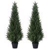 CROSOFMI Piante Finte da Esterno Cedar Tree Grandi 125 cm Piante Artificiali da Interno Alte Decorazioni (2 Pack) (JF-BS1.2-2)