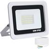 Mille Lucciole YCZM Faretto LED da Esterno 35W,Faro LED Esterno 40 leds 6500K Bianco Freddo 3500LM,Faretti LED Esterno Impermeabile IP65,Faretti Esterni adatto Giardino Terrazza Garage Patio【1 Pezzi Guscio Bianco】