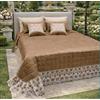 Italia Magazzini Trapuntino Copriletto Letto Matrimoniale Laura Blasi "Anastasia" In Raso Con Pizzo Rebrodè Con Cuscino Arredo (Tortora)