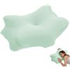 GUIJZSLTRG Federa cervicale per cuscino cervicale a forma di farfalla, in memory foam, traspirante, ergonomica, con cerniera, federa di ricambio per cuscini da 63 x 42,5 cm (solo fodera) (verde erba)