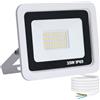 Mille Lucciole YCZM Faretto LED da Esterno 35W,Faro LED Esterno 40 leds 4500K Bianco Neutro 3500LM,Faretti LED Esterno Impermeabile IP65,Faretti Esterni adatto Giardino Terrazza Garage Patio【1 Pezzi Guscio Bianco】