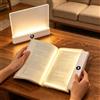 Choudao Tech Choudao - Luce LED per libri e luce notturna 2 in 1, luce da lettura piatta | 3 temperature di colore e oscuramento continuo, luce a pagina intera ricaricabile USB con timer per la lettura notturna a