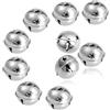 TOAOB THE ONE AND ONLY BABY TOAOB 10 Pezzi 40mm Campanellini Sonagli Campanella Natalizie Argento | Grandi Campanellini in Metallo, per Decorazioni Natalizie Compleanno Accessori Animali Matrimoni Artigianato Fai Da Te