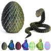 JSRHEEM Misterioso uovo di drago 3D, uovo di drago, drago 3D, figura di drago, un magico oggetto decorativo e regalo (bronzo nudo di serpente)