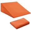Horbaunal, Federa per cuscino a cuneo arancione bruciato con cerniera, con tasca laterale per riporre oggetti, 61 cm di lunghezza x 61 cm di larghezza x 30,5 cm di altezza (cuscino non incluso)
