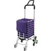 innytund Carrello pieghevole per la spesa, con 8 ruote e freno sulle ruote anteriori e borsa rimovibile da 35 l, shopping cart per supermercato e salire le scale