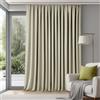 Deconovo Tenda Oscurante Termica per Interni, 1 Pannello, 300x260 cm | Con Nastro a Matita, 2 Stili di Montaggio, Isolanti Caldo e Freddo, per Camera da Letto e Soggiorno, Beige Chiaro