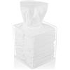Dasher Products Scatola Porta Fazzoletti Quadrato in Acrilico, per Tessuti Viso, Tovaglioli, Perfetta per Bagno, Scrivania, Controsoffitti, Vanità, Camera da Letto, Comodini (Quadrato, Trasparente)