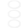 PATIKIL 5 ID 7.48 OD Zoccolo cerchio per Incassi Luci, 3pz Lucido Bianco Zoccolo Rifinitura cerchio Illuminazione Apparecchi per Soffitto Parete Incassi Lattina Faretto Incasso