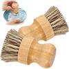Generic Spazzola per piatti in legno naturale, spazzola da cucina in bambù per piatti, confezione da 2 (stile A, grande)