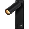 Bhnjyred Lampada da Parete LED 3 W USB per Comodino e Studio Girevole | Tecnologia LED a risparmio energetico con lunga durata, 3 W, 3000 K, testa orientabile per angolo luce personalizzato.
