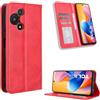 COMAKU Cover a Libro TCL 60 R 5G, Custodia a Portafoglio in Pelle con Supporto e Chiusura Magnetica Compatible per TCL 60 R 5G - Rosso