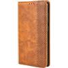 COMAKU Cover a Libro Oukitel C69, Custodia a Portafoglio in Pelle con Supporto e Chiusura Magnetica Compatible per Oukitel C69 - Marrone