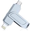 Gaulau Chiavetta USB 128GB per iPhone,MFi Chiavetta USB C,Lightning,USB-A,180 MB/s