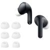 kwmobile 6x Auricolari di ricambio compatibile con Xiaomi Redmi Buds 8 Lite Gommini sostitutivi in Silicone - 3 Misure - bianco