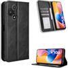 COMAKU Cover a Libro TCL 60 R 5G, Custodia a Portafoglio in Pelle con Supporto e Chiusura Magnetica Compatible per TCL 60 R 5G - Nero