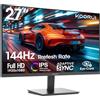 KOORUI 27 pollici Monitor FHD 144Hz VA Adaptive Sync Eye Care 99% sRGB VESA | 1920x1080, inclinazione -5°~15°, HDMI 1.4, VGA, design ultra-sottile, protezione degli occhi