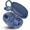PEFUPEW Cuffie Bluetooth Sport, Auricolari Bluetooth 5.3 con 4 HD Mic, 48 Ore Cuffie Wireless In Ear con ENC Cancellazione Rumore, IP7 Impermeabili Cuffiette Bluetooth, Cuffie Senza Fili con Ganci, Blu(2024)