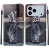 KENHONER Custodia per iPhone 18 Pro Max/17 Pro Max, gatto e tigre | Portafoglio Pelle PU, Magnetica, Resistente Agli Urti, Scomparto Carte Credito, Pieghevole, Flip Libro, Motivo