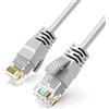 Reulin Ultra-sottile, Cavo Ethernet Cavo LAN Internet ad alta velocità Cat6, Ethernet Cavo 1GHz Gigabit RJ45 Responsabile Rete Cavo di Collegamento (4M, Grigio)