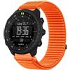 GIOPUEY Cinturini Compatibile con Suunto Core 2, Nylon Traspirante Sport Loop Cinturino in Morbido Nylon Intrecciato Strap Band - Orange