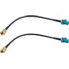Futheda 2 Pezzi Fakra Z Maschio a SMA Maschio Veicolare Cavo Adattatore per Antenna Autoradio 15 cm per Auto Stereo Unità Principale Android Navigazione GPS Radio FM AM Radio Satellitare Sirius XM
