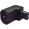 NGFF Adattatore di prolunga di alimentazione IEC60320 da C14 maschio a C7 femmina a 2 pin, convertitore CA con connettore angolato a 90 gradi.