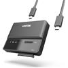 UNITEK Adattatore SSD M.2 e SATA, 2 e 1 Portatile PCIE NVME M.2 e SATA a USB C Case SSD 10Gbps Hard Disk Esterno Supporto 2230/2240/2260/2280 M.2 SSD(M Key/B+M Key) 2,5/3,5 SATA HDD