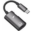 DUOBAGMA Cavo audio da USB C a 3,5 mm, jack splitter e caricabatterie, 2 in 1 tipo C a Aux Dongle per iPhone 15 Pro/15 Pro Max/15/15 Plus, 16 Pro/16 Pro Max/16 Plus, Galaxy S24/S23/S22, Huawei