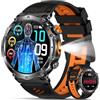 YUPENG 2026 AI-GPT Smartwatch Uomo Militare GPS/Torcia LED/Bussola/850mAh, Nero
