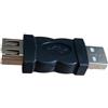 Lagomloot Adattatore da Firewire a USB 6 pin 1394 femmina a USB 2.0 maschio, convertitore per video, videocamere, stampanti, PDA, dati, senza driver, nero, 5,3 cm