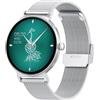 taopodo Orologio Smartwatch Donna, Schermo Rotondo AMOLED 1,27, Chiamate Bluetooth, Monitoraggio Battito e Sonno Smart Watch Donna, 120+ Modalità Sportive, Impermeabilità IP68 (Argento)