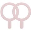 QUARKZMAN 2Pezzi Anello Adattatore Magnetica Anello Adesivo Rosa | Magnetica in Pelle Kit di Conversione, per Ricarica Wireless Universale, per Custodie Telefono Caricatore Wireless